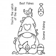 Clear Stamps - Fishing Gnome