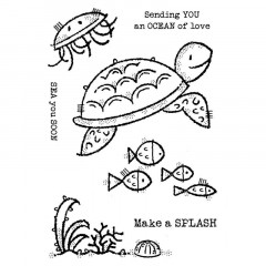 Woodware Clear Stamps - Sea Turtle