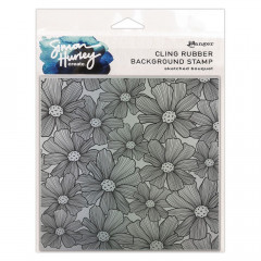 Simon Hurley Cling Stamps - Background Sketched Bouquet