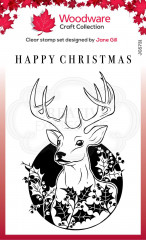 Clear Stamps - Happy Christmas Circle Deer