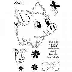 Clear Stamps - Fuzzie Friends Pablo the pig
