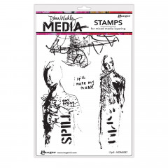 Dina Wakley Media Cling Stamps - I Spill