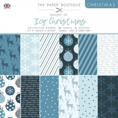 Shades of Icy Christmas Decorative 8x8 Paper Pad