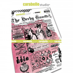 Carabella Cling Stamps - Vintage Ads