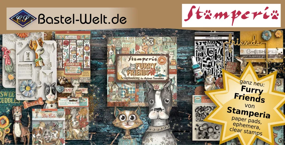 Furry Friends heißt die neue super süße Kollektion von Stamperia!