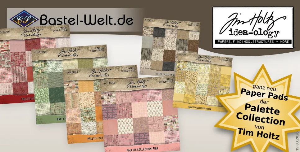 ganz neu: Paper Pads der Palette Collection von Tim Holtz