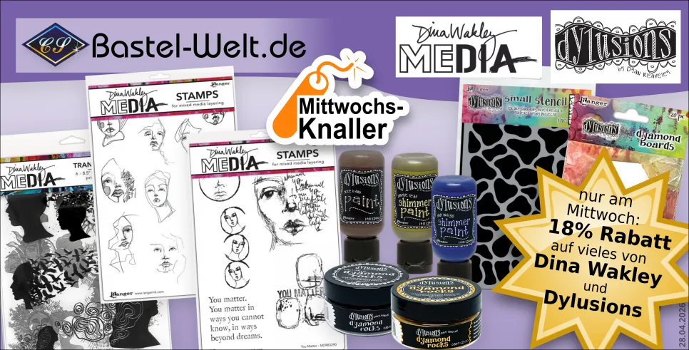 Dina Wakley und Dylusions mit 18% Rabatt bei den Mittwochs-Knallern!