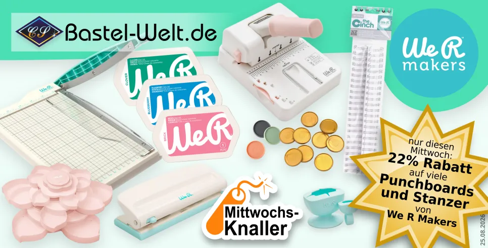 viele Punchboards und Stanzmaschine von We R Makers bei den Mittwochs-Knallern!