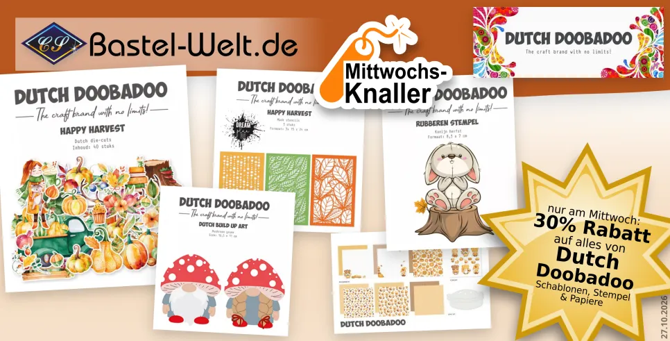 Dutch Doobadoo bei den Mittwochs-Knallern mit 30% Rabatt!