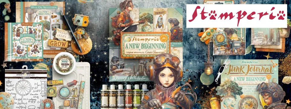 Stamperia "A New Beginning" und "Art of Travelling"