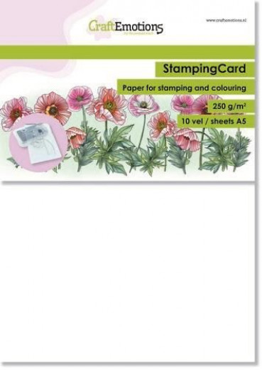 CraftEmotions - StampingCard - Stempelpapier A5 weiß