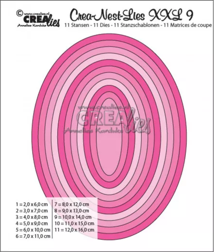 Crea-Nest-Lies XXL Stanze - Nr. 9 - oval basis