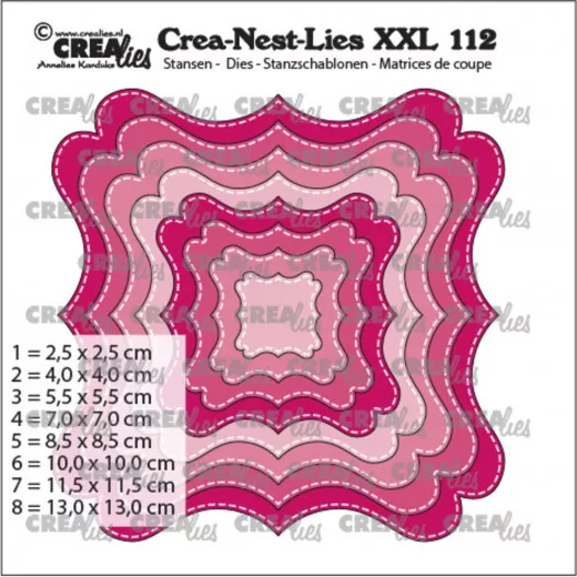 Crea-Nest-Lies XXL Stanze - Nr. 112 - Fantasie form F Stitchlini