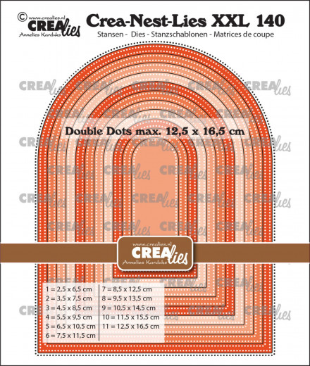 Crea-Nest-Lies XXL Stanze - Nr. 140 - High Arch mit doppelten Punkten