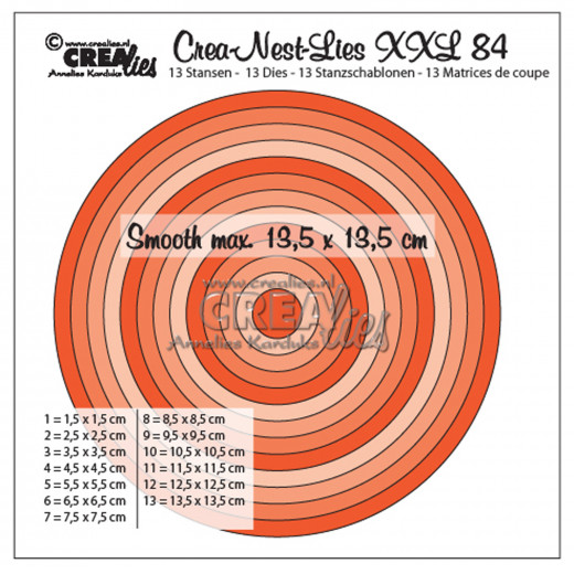 Crea-Nest-Lies XXL Stanze - Nr. 84 - glatte Kreise