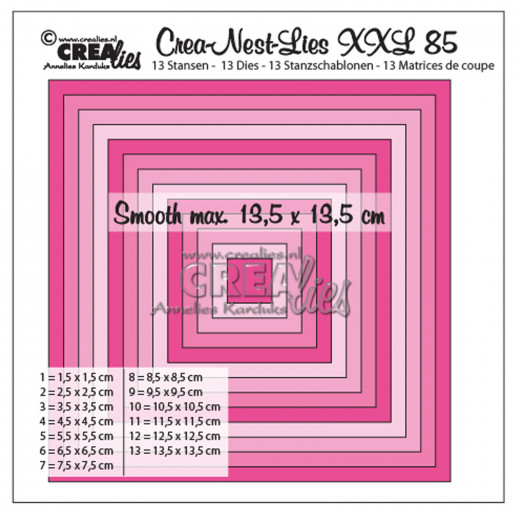 Crea-Nest-Lies XXL Stanze - Nr. 85 - glatte Quadrate