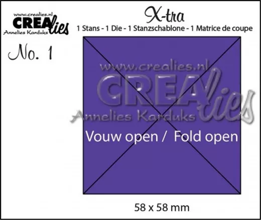 X-tra Fold Open Stanze - Nr. 1 - Quadrat 4 Teile