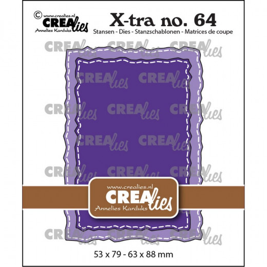 CREAlies Xtra - No. 64 ATC gezackte Kanten mit Stichlinie