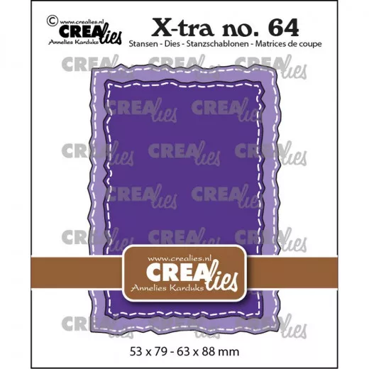 CREAlies Xtra - No. 64 ATC gezackte Kanten mit Stichlinie