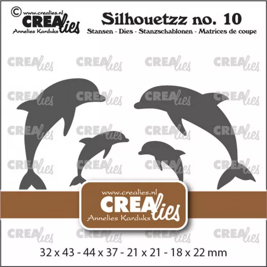 CREAlies Silhouetzz Nr. 10 - Delfine 4x