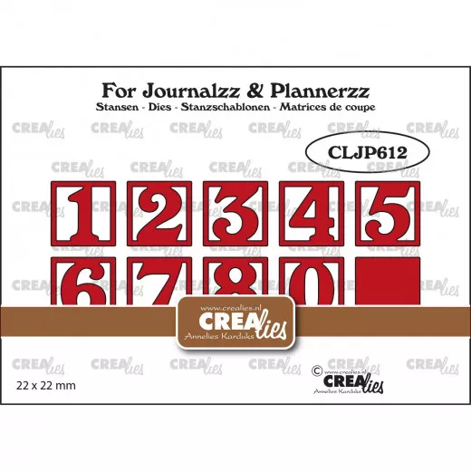 Journalzz and Plannerzz Stanze - Zahlen in Quadrate