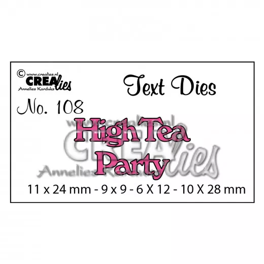 CREAlies Text Dies - Nr. 107 - High Tea Party