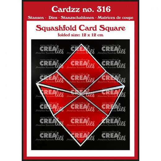 CREAlies Cardzz - No. 316 - Squashfold-Karte – quadratisch