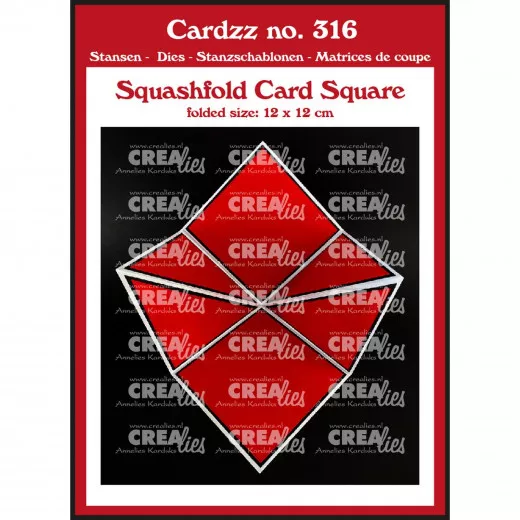 CREAlies Cardzz - No. 316 - Squashfold-Karte – quadratisch