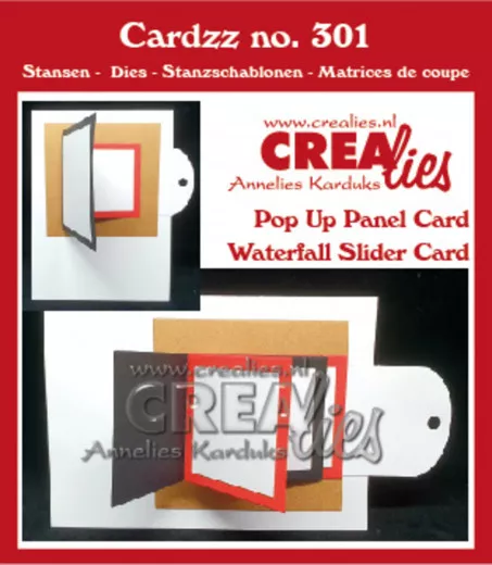 CREAlies Cardzz - Nr. 301 - Wasserfall-Schiebekarte + Popup-Pane