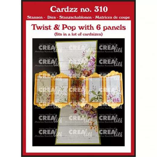 CREAlies Cardzz - No. 310 - Twist & Pop-up with 6 Panels