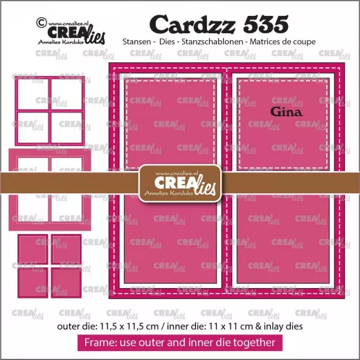 CREAlies Cardzz - No. 535 - Frame & Inlay Gina