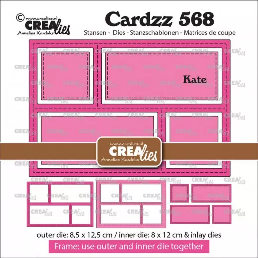 CREAlies Cardzz - No. 568 - Frame & Inlay Karte