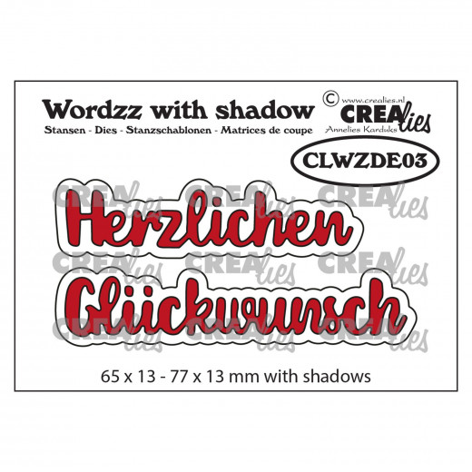 CREAlies Wordzz with Shadow Herzlichen Glückwunsch (DE)