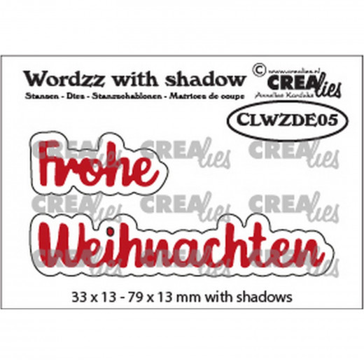 CREAlies Wordzz with Shadow Frohe Weihnachten (DE)