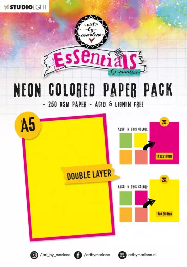 Studio Light - Essentials Nr. 105 - Neon Colored Paper Pack