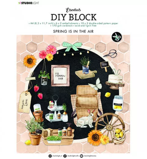 Studio Light A4 DIY Block - Spring is in the Air Essentials Nr. 39