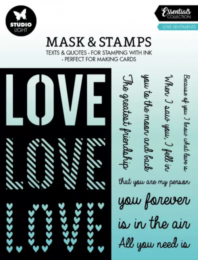 Studio Light Mask Stencil and Clear Stamps - Essentials Nr. 1