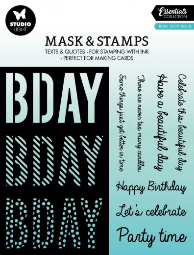 Studio Light Mask Stencil and Clear Stamps - Essentials Nr. 2