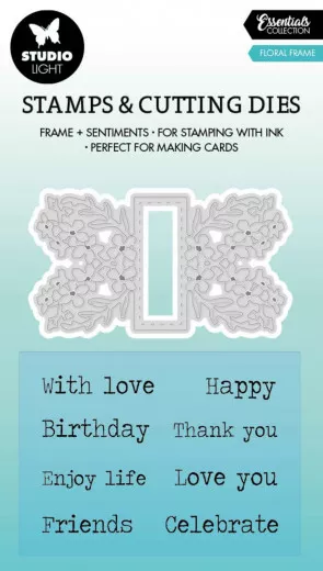 Clear Stamps and Cutting Die - Essentials Nr. 65 - Floral Frame