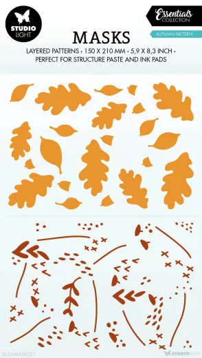 Studio Light Mask Stencil - Essentials Nr. 221 - Autumn Pattern