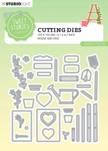 Studio Light Cutting Dies - Sweet Stories Nr. 513 - Garden House Add-Ons