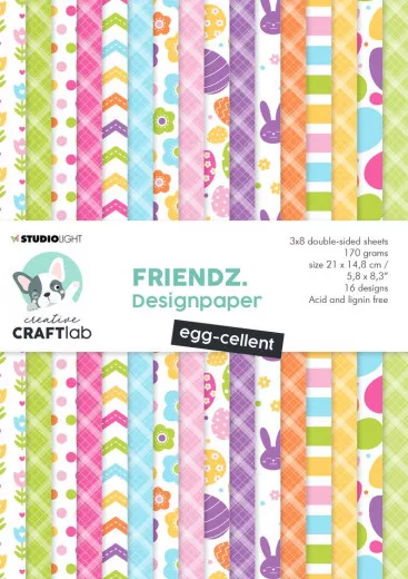 Studio Light A5 Paper Pad - Friendz Nr. 83 - Egg-cellent