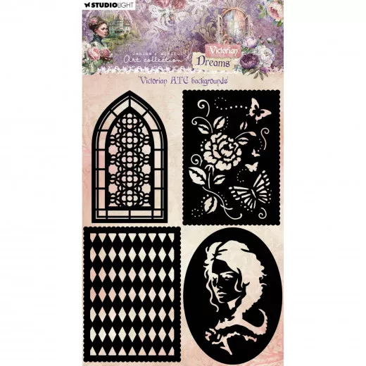 Studio Light - Masks / Stencils - Victorian Dreams - ATC Backgrounds