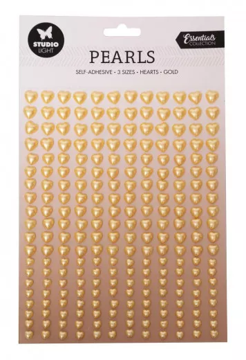 Studio Light Adhesive Pearls - Gold Hearts Essentials Nr. 7