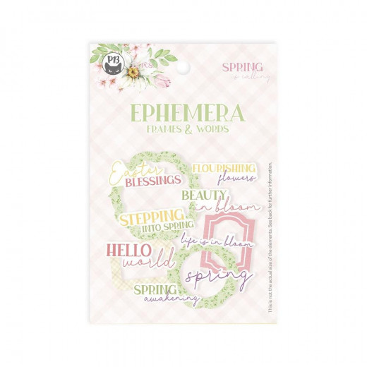 Piatek13 - Paper Ephemera Set - Spring is Calling - Frames & Words