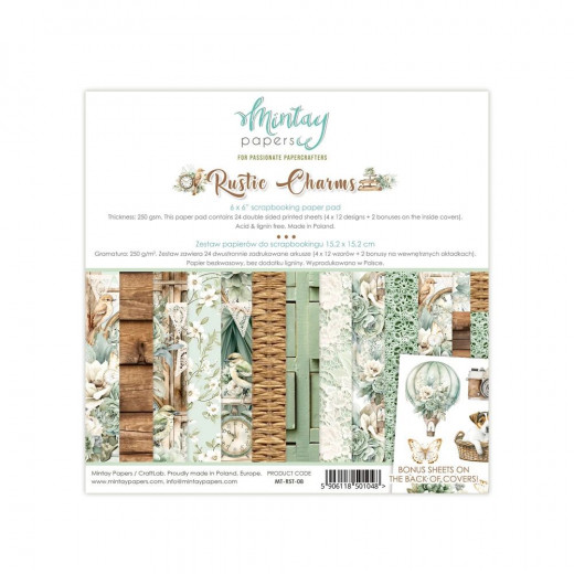 Mintay - Rustic Charms - 6x6 Paper Pad