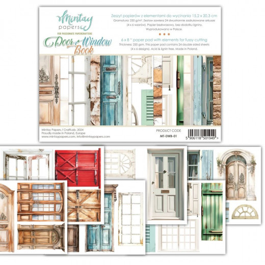 Door & Window Book - 6x8 Paper Pad - Elements for Fussy Cutting