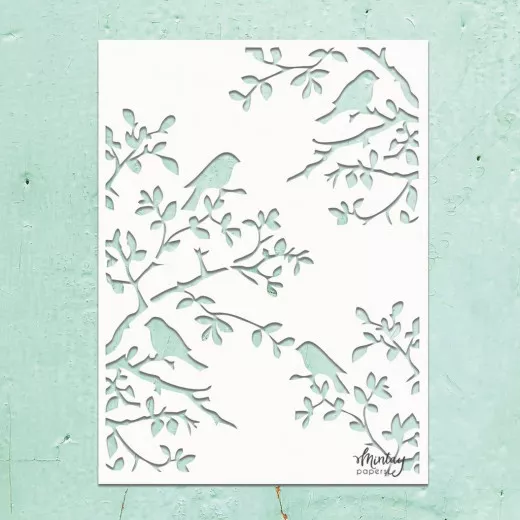 Mintay Kreativa 6x8 Stencil - Birds