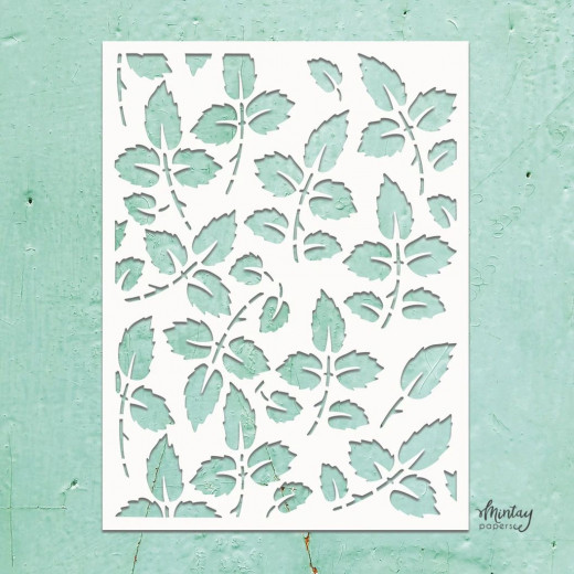 Mintay Kreativa 6x8 Stencil - Rose Leaves