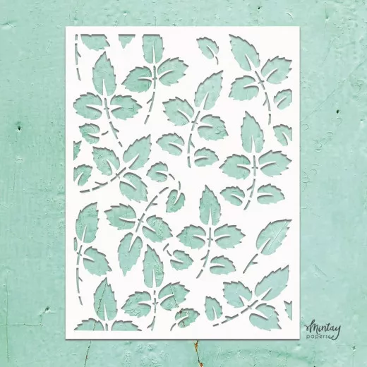 Mintay Kreativa 6x8 Stencil - Rose Leaves